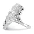 thumbnail image 3 of Auriga 925 Sterling Silver Rhodium-Plated Polished Ginkgo Leaf Ring for Women Size- 6, 3 of 6