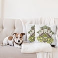 thumbnail image 4 of Ambesonne Hamsa Throw Pillow Cover 2 Pack, Natural Harmony Theme, 16", Green White Brown, 4 of 5