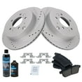thumbnail image 2 of TRQ Rear Ceramic Brake Pad & 2s Performance Rotor Kit w/Fluids for Mazda CX-7 BKA21404, 2 of 6