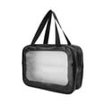 thumbnail image 3 of Bolsa de cosméticos transparente, bolsa de almacenamiento de viaje impermeable, bolsa de artículos de tocador transparente, bolsa de almacenamiento de viaje, diseño elevado, 3 of 14
