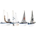 thumbnail image 2 of a refined and engaging product description based on your input:\n\n \n\n**4pcs Small Sailboat Model Decorations – Nautical Home Decor | Beach Themed Boat, 2 of 2