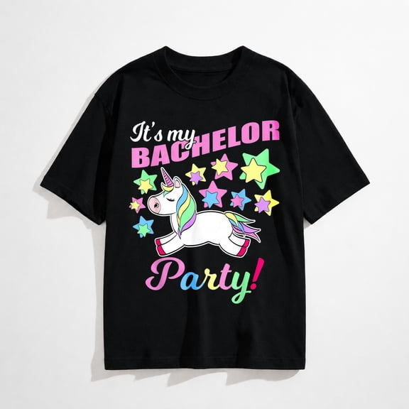 Its My Bachelor Party Unicorn Funny Marriage Party T-Shirt