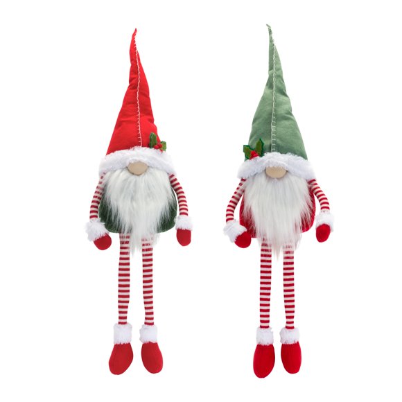 Holiday Gnome W/Dangling Legs (Set Of 2)