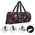 thumbnail image 5 of Gaeub Dancing Skeletons Floral Garden Lightweight Travel Cylinder Bag Gym Tote Bag Sports Training Duffle Bag with Pockets and Straps, 5 of 8