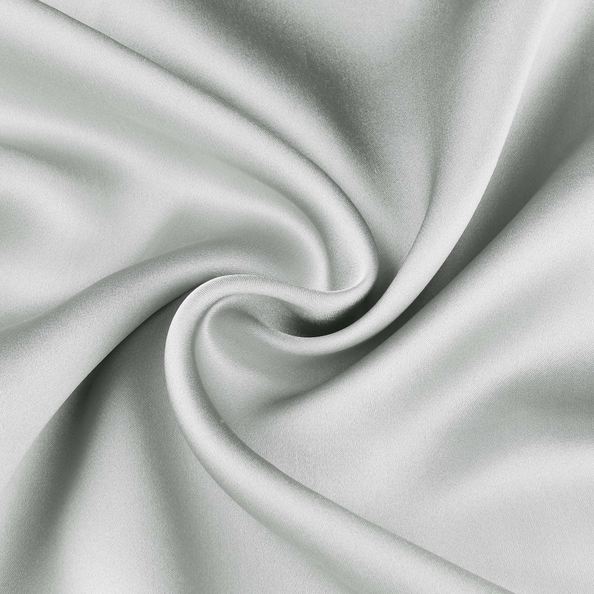 Unique Bargains Envelope Closure Soft and Durable Silk Pillowcase Silver Gray Queen