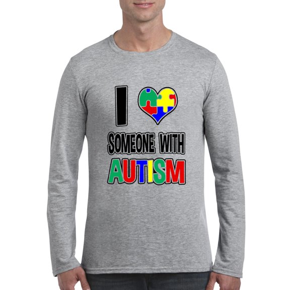 Artix - Mens Long Sleeve T-Shirts - I Love Someone With Autism