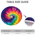 thumbnail image 6 of Colorful Tie Dye Pattern Round Fitted Tablecloth with Elastic Edge,Dining Table Cover Waterproof,Outdoor Round Tablecloth for Camping,Dining,Indoor and Outdoor, 6 of 7