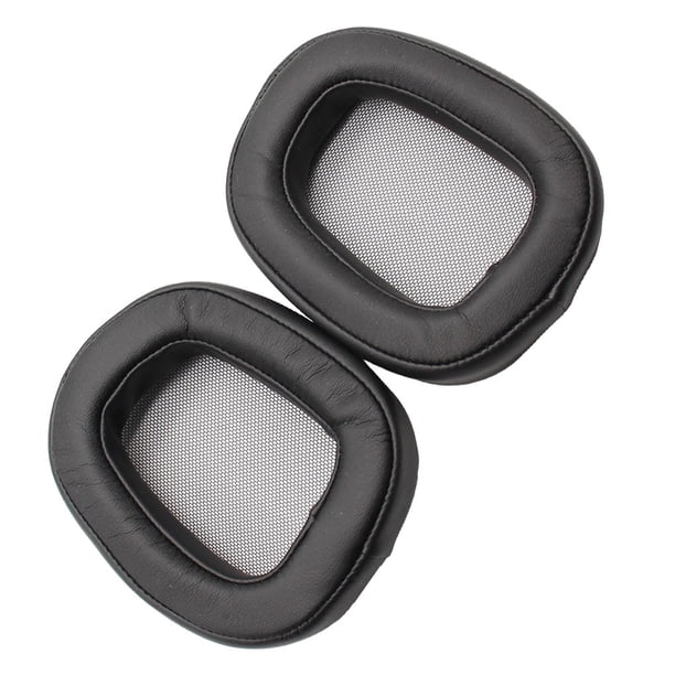 Injueey Cojín para auriculares, auriculares montados en la cabeza, cubierta fina, protección auditiva, almohadillas para los oídos, Relojes inteligentes Negro