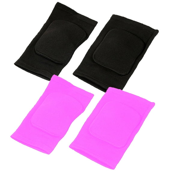 BESTSKY 4 Pcs Knee Brace for Women,Supportive Mesh Knee Sleeves for Men,Soft Feel Non-Slip Grip Knee Support,Black&Pink