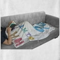 thumbnail image 6 of 90th Birthday Soft Flannel Fleece Blanket, Happy Greeting Lettering in Watercolors Pastel Text with Paint Effect Image, Cozy Plush for Indoor and Outdoor Use, 50" x 70", Multicolor, by Ambesonne, 6 of 6