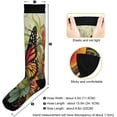 thumbnail image 3 of FREEAMG Beautiful Butterfly Compression Socks Women Men Knee High Stockings for Sports,Running,Travel 1Pair, 3 of 7