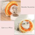 thumbnail image 3 of Colliers pour Chats Chiens Collier de Protection Confortable Ajustable Collier Postopératoire Récupération Protection Anti-Morsure (Orange, m), 3 of 5