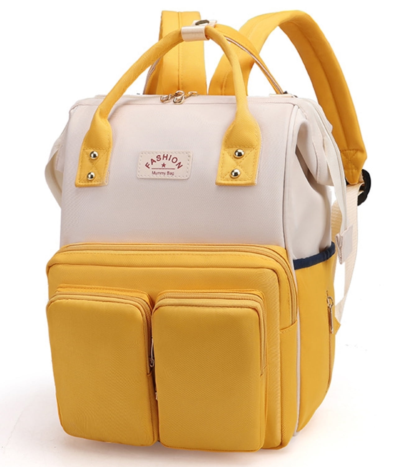 Lvelia Diaper Bag Backpacks Waterproof Baby Nappy Bag Stylish Durable Yellow