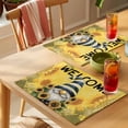 thumbnail image 4 of Sunflowers Gnomes Placemats Set of 12 Summer Yellow Floral Leaf Plant Place Mats Indoor Wipeable Table Mats Washable Cloth Dining Table Placemats for Kitchen Holiday Party Home Decor 13x19 Inch, 4 of 9