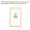 thumbnail image 6 of Uxcell 9.5x5.8cm Vertical Aluminum Badge Holder with Metal Hook Lanyard Gold Tone, 6 of 7