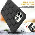 thumbnail image 4 of for iPhone 12 Pro Max Case Cute 3D Weave Grid Design for Women Girls Soft TPU Silicone Phone Case Raised Bumper Corners Full Protective Case Cover for iPhone 12 Pro Max 6.7 inch (Black), 4 of 13
