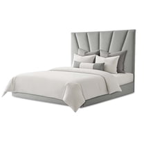 Rose King Velvet Lift Up Storage Bed - Gray