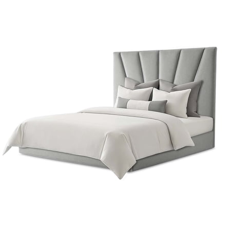 Rose King Velvet Lift Up Storage Bed - Gray