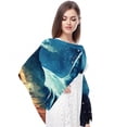 thumbnail image 4 of Starry Shark Chic Chiffon Yarn Head Scarf - Translucent Light and Breathable Silk Chiffon Scarf for Women - 180*73 Size Elegant Fashion Accessory, 4 of 6