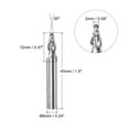 thumbnail image 2 of Cónica Bola Nariz Extremo Molino, Sin Recubrimiento Sólido Carburo 2 Flautas Espiral do Cortador, 1mm Radio, 2mm Diámetro, 6mm Vástago, 45mm Longitud, 20 Grados Ángulo, 2 of 6