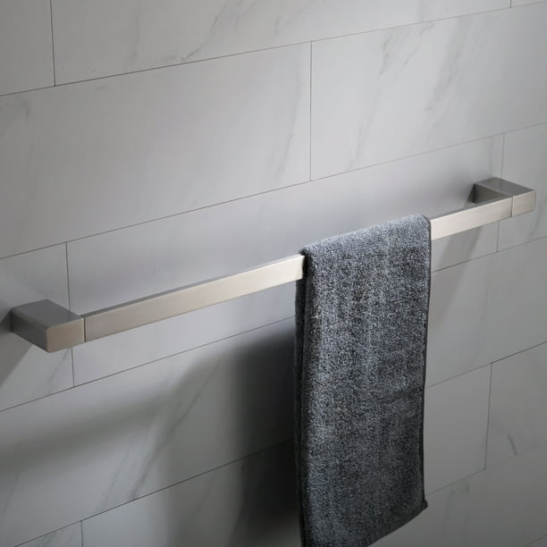 KRAUS Stelios™ 24-inch Bathroom Towel Bar, Brushed Nickel Finish