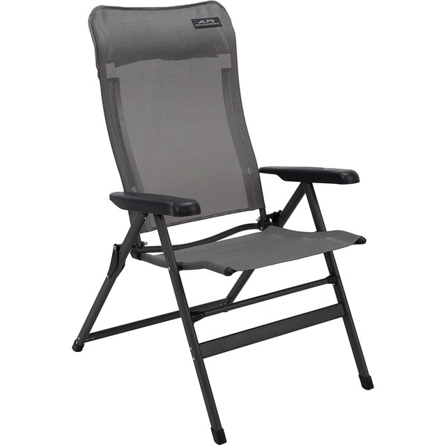Silla Reclinable Plegable ALPS Mountaineering SPAMR53026210 Hecha de Aluminio Soporta 112 kg Cómoda Portátil Negro ALPS Mountaineering SPAMR53026210