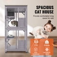 thumbnail image 2 of KFFKFF 3-Tier Large Cat House Outdoor Cat Enclosure with 360° Rotating Casters, 2 of 9