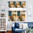thumbnail image 2 of Pastoral Botanical Kitchen Curtains Valances and Tiers Set of 3 Vintage Retro Flower Buffalo Spring Floral Tier Curtains and Valance with Rod Pocket for Small Windows, 27.5"x24", 2 of 9