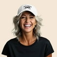 thumbnail image 3 of Dalix Hockey Mom Embroidered Womens Cotton Dad Hat Baseball Cap Adjustable in White, 3 of 5