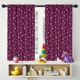 thumbnail image 5 of Blackout Kids Curtains,Purple Christmas Star Pattern Childrens Insulated Curtains Set Of 2,Bedroom Essentials,Toddler Room Decor 42"x54", 5 of 5