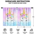 thumbnail image 2 of Blackout Kids Curtains,Rainbow Unicorn Pattern Childrens Insulated Curtains Set Of 2,Bedroom Essentials,Toddler Room Decor 42"x54", 2 of 5