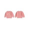 thumbnail image 2 of Gupgi Infant Girl Birthday Sweaters Baby Long Sleeve Floral Knit Pullover Tops, 2 of 9