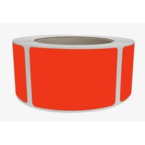 Royal Green Fluorescent Rectangular Labels 3x2 inch (76mm x 51mm) Neon Red Sticker Roll - 500 Pack