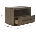 thumbnail image 3 of SAFAVIEH Couture Poesy Modern Nightstand with 1 Drawers, Dark Chocolate, 3 of 13