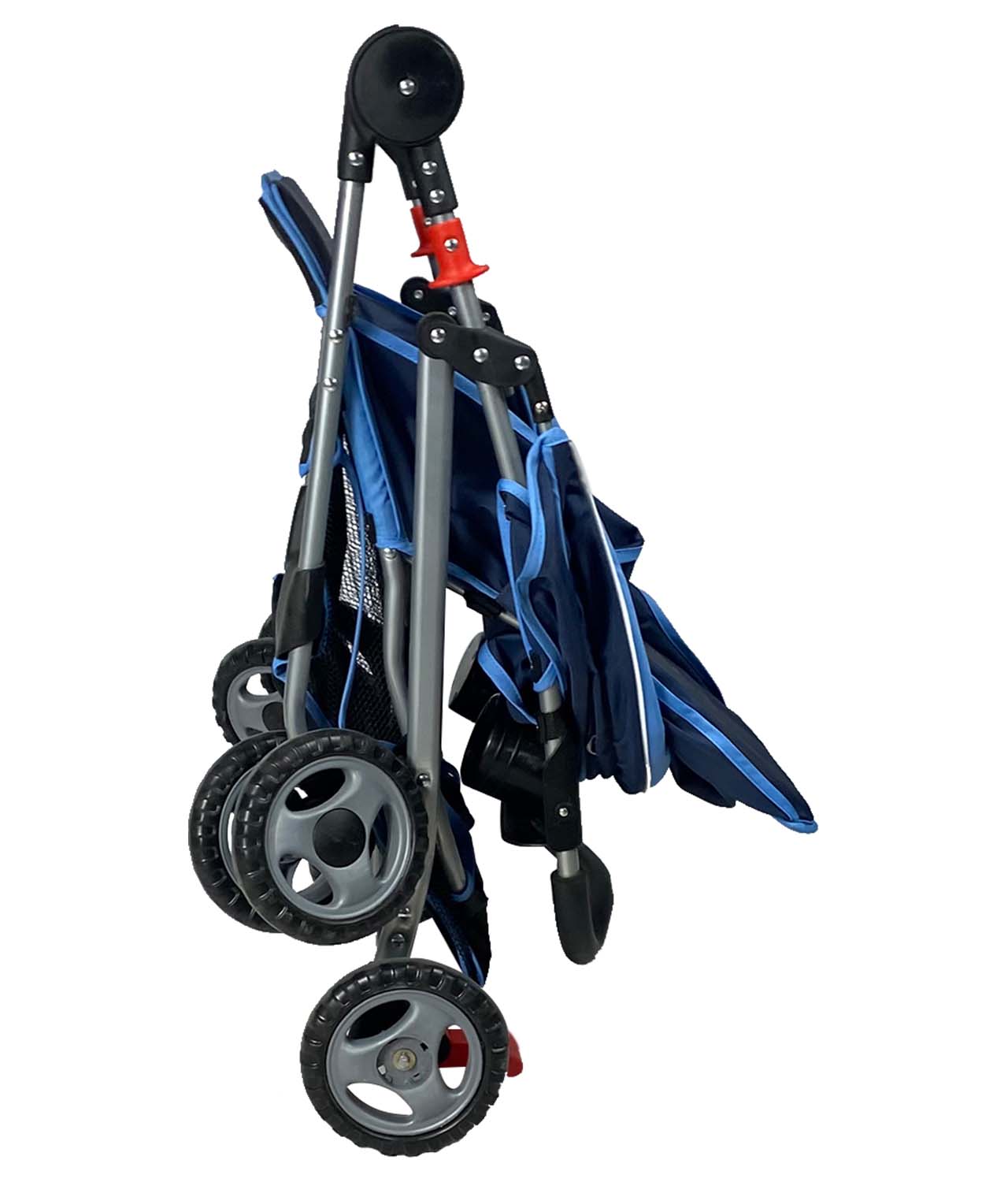 AmorosO Convenient Baby Stroller with Large Storage Blue Single Stroller for Girls and Boys