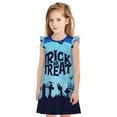 thumbnail image 1 of Fotbe Halloween Trick Or Treat Vestido de Dormir para Niñas de 3 a 10 Años, Mangas Cortas, Estilo Princesa, Pijama Camisón con Mangas Voladas-Small, 1 of 6