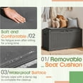 thumbnail image 4 of Vineego 100 Gallon Resin Deck Box with Cushions,Indoor Outdoor Lockable Storage Containe,Gray, 4 of 8