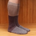 thumbnail image 4 of BambooMN Women's Rayon from Bamboo Fiber Classic Casual Crew Vintage 3 Color Stripe Socks - 2 Pair Value Pack, 4 of 5