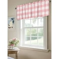 thumbnail image 6 of Valance Curtain Romantic Love Kitchen Curtain for Window Pink Buffalo Check Plaid Rod Pocket Curtain Valance Window Treatment for Kitchen Bathroom Dining Room 1 Panel 54x18inch, 6 of 9