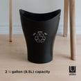 thumbnail image 6 of Umbra 2.25 gal Garbino Plastic Recycle Open Top Office Trash Can, Black, 6 of 11