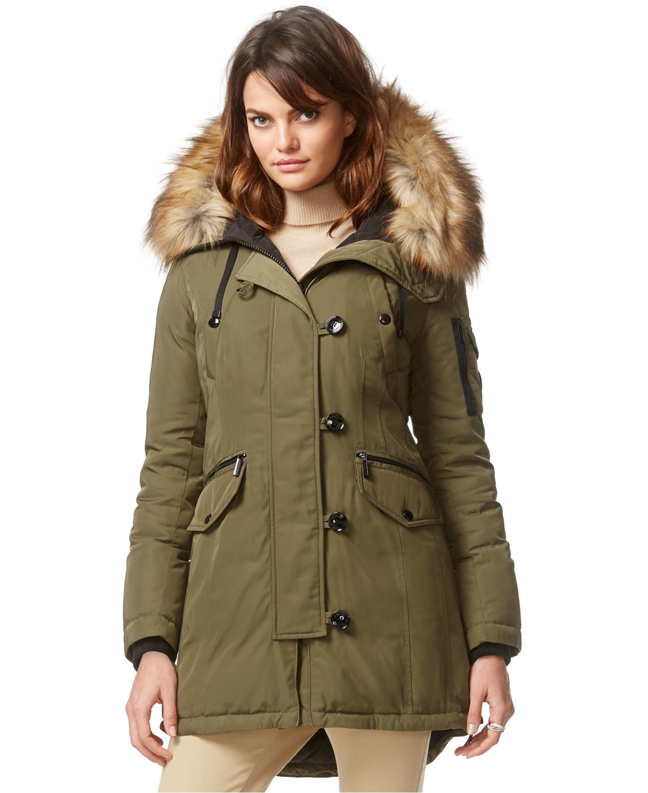 michael kors olive parka