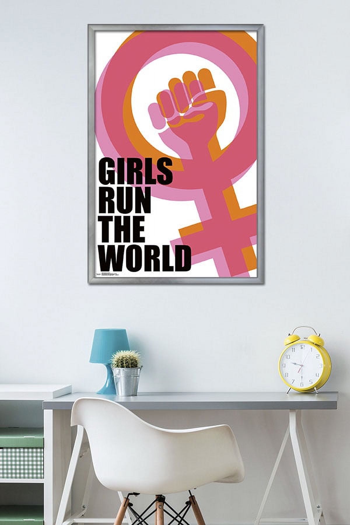 Girls Run The World! Wall Poster, 22.375" x 34", Framed
