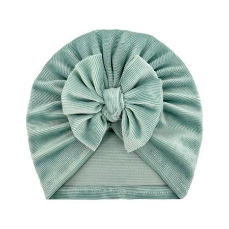 

Girls Boys Hats Caps Toddler Baby Solid Cap Beanie Bowknot Elastics Turban Hat