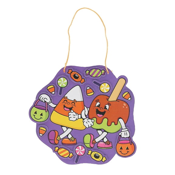 6 1/2" x 6" Candy Buddies Trick or Treating Foam Sign Craft Kit - Makes 12