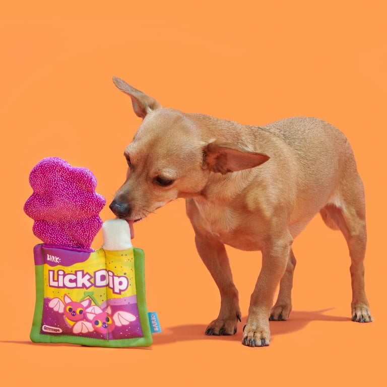 BARK LickDip Halloween Candy Dog Toy, Made with Crazy Crinkle + a Squeaker  