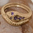 thumbnail image 4 of LBG British Made 18k Rose Gold Natural Amethyst Womens Engagement Ring - 33 size options - Size 9.25, 4 of 6