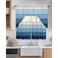 thumbnail image 2 of Blue Ombre Swag Valance and Tier Curtains 36'' Length Set, Farmhouse Vintage Wooden Striped Light Filtering Kitchen Curtains, Tier Curtain Valances for Bathroom/Living Room/Bedroom/Café, 2 of 6