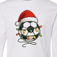 thumbnail image 4 of Inktastic Soccer Ball Christmas Lights Santa Hat Long Sleeve Youth T-Shirt, 4 of 5
