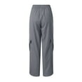 thumbnail image 4 of Gibobby Wide Leg Yoga Pants with Pockets for Women Loose Comfy Flare Sweatpants High Waist Stretch Pants(Dark Gray,XL), 4 of 5