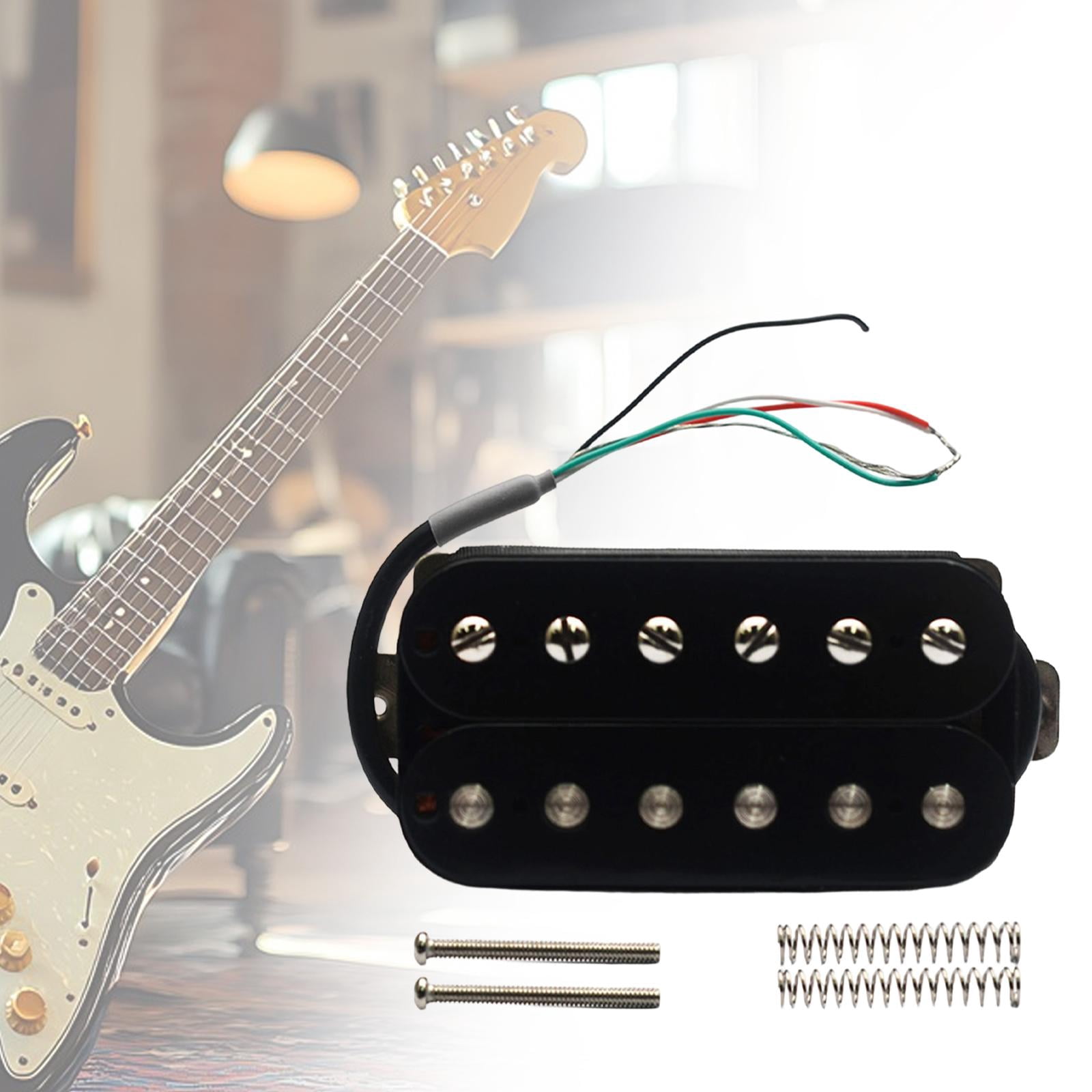MERIGLARE Electric Guitar Pickup Set includes Double Coil Humbucker Pickup for Professional Musicians Supports Coil Split Easy Installation Instrument Spare Part suitable for guitar Neck 50mm